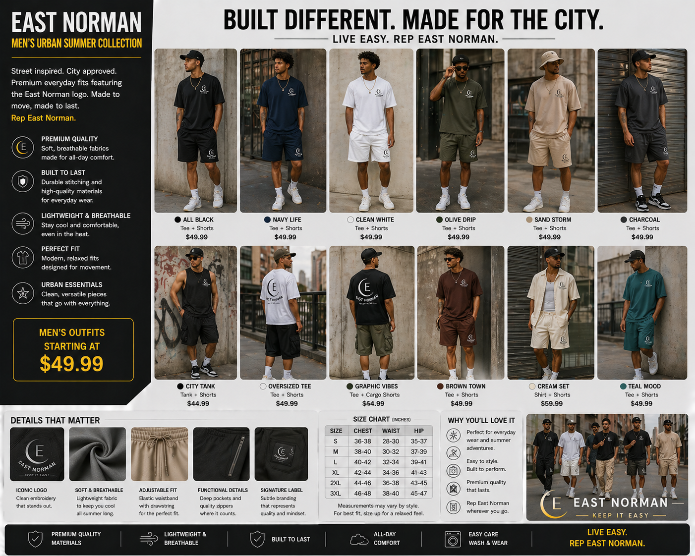 Men Summer fits